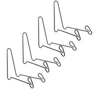 DECHOUS Soporte para Platos Decorativos de Metal Negro Ajustable Caballete Expositor de Sobremesa 4 Unidades para Exhibir Cuadros Menús y Libros Eventos y Hogar