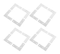 DECHOUS Soportes Metálicos en Forma de L 50x50 Mm Acero Inoxidable 20 Unidades con Tornillos para Muebles, Estantes y Soportes de Esquina, Fijación Resistente para Hogar y Oficina