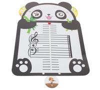 DECHOUS Tarjeta Didáctica Musical Pentagrama para Principiantes Pizarra Blanca Portátil de Notas Musicales Diseño de Panda Herramienta Educativa para Aprender Ritmo y Teoría Musical en