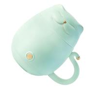 DECHOUS Taza de Té de Cerámica Tapa E Infusor, 350ml, Verde | Diseño de Pata de Gato, Superficie Lisa, Retiene el Calor, para Hojas Sueltas y Bebidas Calientes