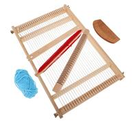 DECHOUS Telar Manual de Madera Mediano para Tapices, Herramienta de Tejido DIY Peine y Varilla de Haya, Kit de Bricolaje para Manualidades y Aprendizaje Infantil, Adecuado Color Aleatorio