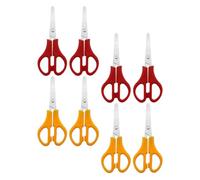 DECHOUS Tijeras de Acero Inoxidable Portátiles y Seguras para Manualidades Punta Redonda 8 Piezas Color Aleatorio Ideales para Trabajos Manuales y Bricolaje Hogar