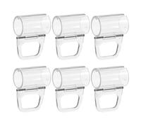 DECHOUS Tiradores para Persianas Enrollables de 20 MM 6 Piezas Clips de Sujeción Transparentes para Manilla sin Cordón Soporte Resistente para Cortinas Plisadas Accesorios para