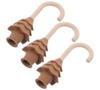 DECHOUS Tope de Puerta Antipinchazos para 3 Piezas de Silicona Forma de Pino Protector Anticolisión para Dedos Color Café Seguro para Uso Hogar y Guarderías