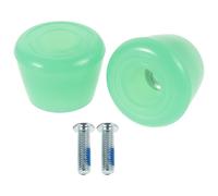 DECHOUS Topes para Patines de Ruedas Doble Hilera de PU Color Verde Translúcido 1 Par Tornillos Frenos Compatibles para Patines de Cuatro Ruedas y Monopatines Accesorios para Patinaje