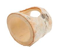DECHOUS Túnel Decorativo para Hámster y Erizo Pequeño de Abedul Resistente al Desgaste Adecuado para Nido y Refugio Seguro