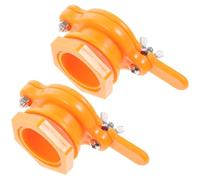 DECHOUS Válvulas de Compuerta de Miel Abs Amarillo para Extractor de Cubos, Grifo Seguro y Desmontable, Equipo de Apicultura 2 Piezas para Suministros de Abejas