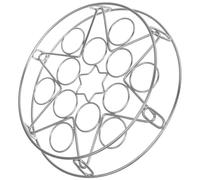 DECHOUS Vaporera Redonda de Acero Inoxidable 13 Orificios Rejilla Apilable para Cocer Huevos Base Alta para Olla Estándar y Bandeja Vaporera Versátil para Cocina al Vapor