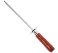 DECHOUS Varilla de Afilar para Cocina Mango Ergonómico de Madera y Acero Inoxidable, Afilador Manual Simple para Cuchillos de Acero Inoxidable