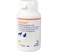 Dechra Enteropro Semillas de plátano | 60 Cápsulas | Alimento Complementario Dietético para Perros y Gatos | Puede ayudar a reducir el exceso de peso | Con alto contenido de fibra
