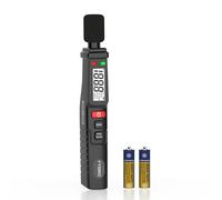 Decibelímetro, Sonómetro Portátil, Decibelímetro Digital 30-130dB con Ponderación A, Modo Rápido/Lento, Retención de Datos MAX, Decibelímetro Ultraligero con Pinza para el Hogar, la Fábrica, el Aula