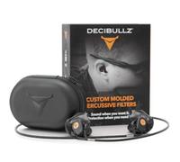 Decibullz - Bouchons d'Oreille Thermo-Moulés avec Filtres pour Tirs - Noir