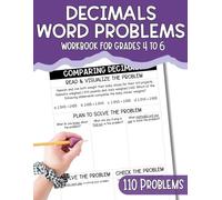 Decimal Word Problems Workbook for Grades 4 to 6