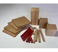 Decímentro cúbico descomponible. Conjunto de Madera para Aprender Matemáticas, Unidades, Decenas y Centenas