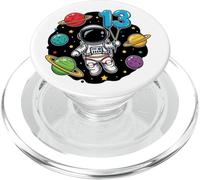 Decimotercer Cumpleaños Astronauta Planetas 13 Lindo Espacio PopSockets PopGrip para MagSafe