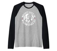 Decir Divertido Que el Whisky va en la sabiduría Sale Mujeres Hombres Camiseta Manga Raglan