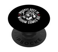 Decir Divertido Que el Whisky va en la sabiduría Sale Mujeres Hombres PopSockets PopGrip Adhesivo