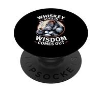 Decir Divertido Que el Whisky va en la sabiduría Sale Mujeres Hombres PopSockets PopGrip Adhesivo