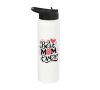 Decir "mejor mamá" a la mejor mamá para el Día de la Madre Stainless Steel Insulated Water Bottle