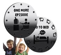 Decision Maker Coin, Coin Go To Bed 1 otro episodio - Moneda de decisión de padres de doble cara 1 más tiempo de juego para la cama Moneda divertida del destino - Monedas de la novedad, 1 juego/Time