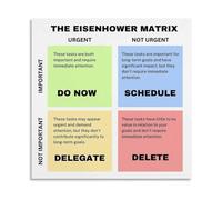 Decision Making Matrix Poster 4 Quadrants Priority Chart Canvas Print for Office Conference Room Decor(Unframed,16x16inch(40x40cm))