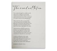 Decision Poem Poster Traveler Road Less Taken