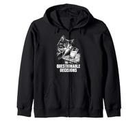 Decisiones cuestionables Amante de los Gatos Curiosos Sudadera con Capucha