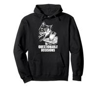 Decisiones cuestionables Amante de los Gatos Curiosos Sudadera con Capucha