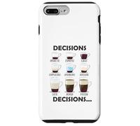 Decisiones Decisiones Opciones de café Divertido Amante del café Carcasa para iPhone 7 Plus/8 Plus