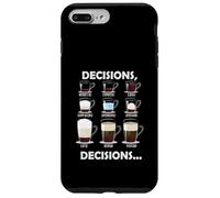 Decisiones Decisiones Opciones de café Divertido Amante del café Carcasa para iPhone 7 Plus/8 Plus