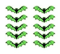 DECIVICIÓN DE LA PARED DE Murciélagos De Halloween - Locos Brillantes Decoración De Vacaciones | Decoración De Pared De Halloween Gótica 10 Piezas Para Dormitorio Haunted Porch Home Yard Classroom