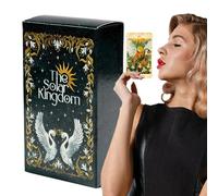 Deck de Tarot Celestial - Carta de Papel Recubierto de Tarot ilustrado | Herramientas de Adivinación compactas y ligeras Juego CardD interactivo | Fase Tarott Card para Juego de Cartas Interactivas