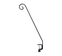 Deck Hook - 32-Inch Long Clamp-On Bird Feeder Pole | Outdoor Bracket for Suet Baskets, Flower Pots, Lanterns, Hummingbird Stations | Durable Railing Mount for Garden, Patio, Balcony, Backyard and Gara