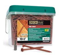 Deck Plus 48434 - Tornillo para cubierta (caja de 25 lb, 10 x 3), color blanco