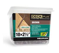 Deck Plus Tornillos para madera, tornillos exteriores marrones, 2-1/2" x #10, 5 libras
