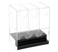 Deck Rack, 8.74x9.45 pulgadas Almacenamiento de tarjetas de ranura múltiple acrílico para tarjetas coleccionables, organizador de mesa con bandejas transparentes apilables, soporte de para la