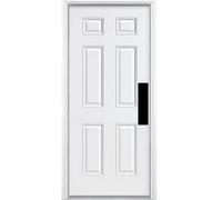 Deck the Door Decor | Placa de empuje de puerta - Montaje adhesivo 3M - Múltiples tamaños y acabados (negro satinado, 4 x 16)