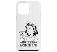 Deck The Halls and Spike The Olives Retro Christmas Graphic Carcasa para iPhone 13 Pro MAX