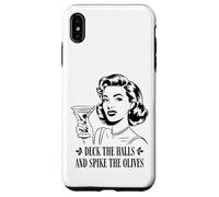 Deck The Halls and Spike The Olives Retro Christmas Graphic Carcasa para iPhone XS MAX