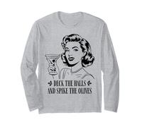 Deck The Halls and Spike The Olives Retro Christmas Graphic Manga Larga