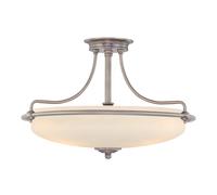 Deckenleuchte Aspero en Antiguo Níquel Crema 4-flamg Art Nouveau Lámpara Salón