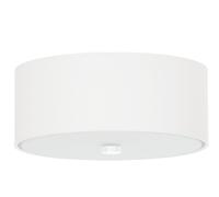 Deckenleuchte Blanco Tela Cristal Ø 30CM Redondo Blendarm Moderno 3x E27 Techo