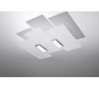 Deckenleuchte Cristal Blanco 3x E27 40 CM Ancho dormitorio de Techo Veronica