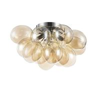 Deckenleuchte Cristal Metal Coñac Níquel B :3 8CM G9 Lámpara de Techo Blendarm