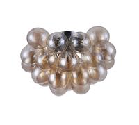 Deckenleuchte Cristal Metal Coñac Níquel B: 50 CM G9 Lámpara de Techo Blendarm