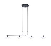 Deckenleuchte Cristal Metal Negro Blanco Opalino Largo In 9 Techo Comedor