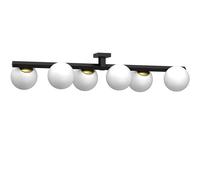 Deckenleuchte Cristal Metal Negro Oro Blanco 6-flmg dormitorio Lámpara Techo E27