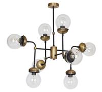 Deckenleuchte En Latón Antiguo 8xE27 Lámpara de Bronce Manta Luz Vintage Techo