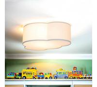 Deckenleuchte Habitación de Niño Bebé Tela Gris Plano para 2x E27 Wolkenlampe