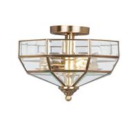 Deckenleuchte Hesu Latón Antiguo Ø32cm 2xE27 Estilo Moderno Diseño Lámpara Salón